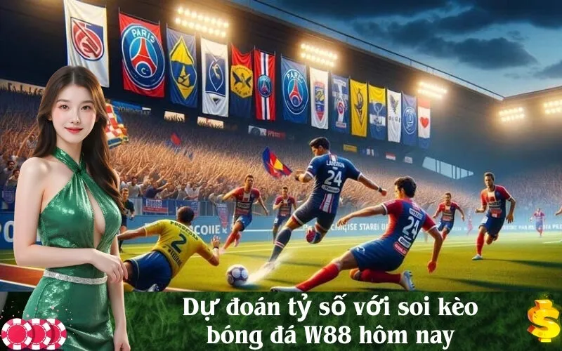Dự đoán tỷ số với soi kèo bóng đá W88 hôm nay