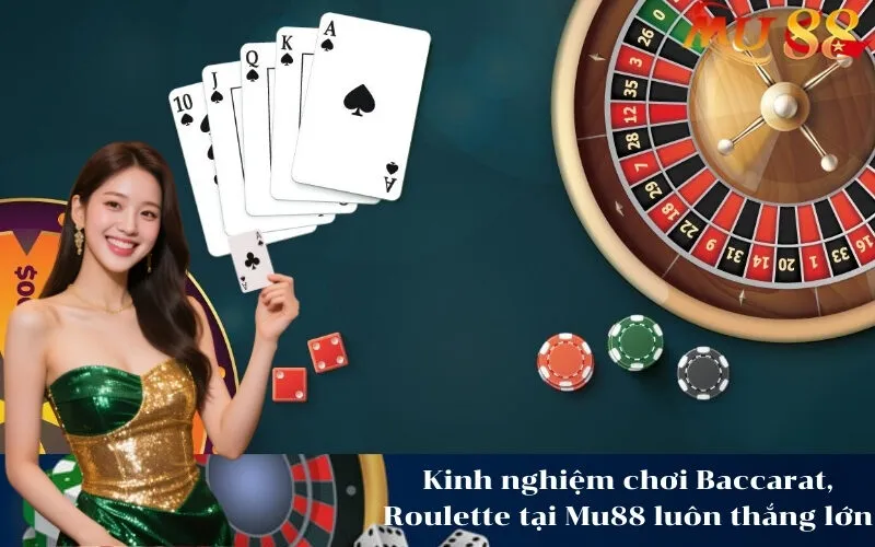 Kinh nghiệm chơi Baccarat, Roulette tại Mu88 luôn thắng lớn